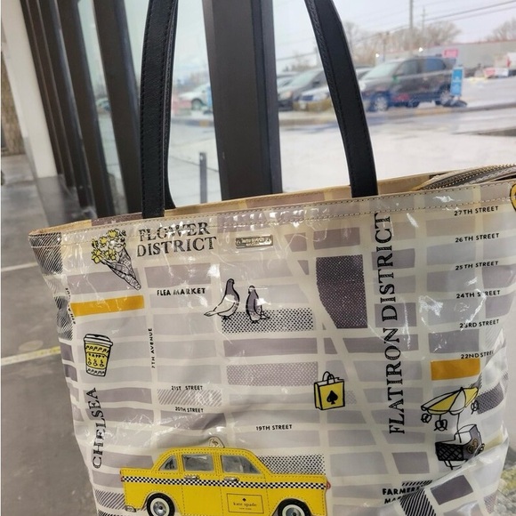 Kate Spade Yellow Taxi Cab New York Francis Tote Bag Shoulder Handbag - Picture 2 of 8